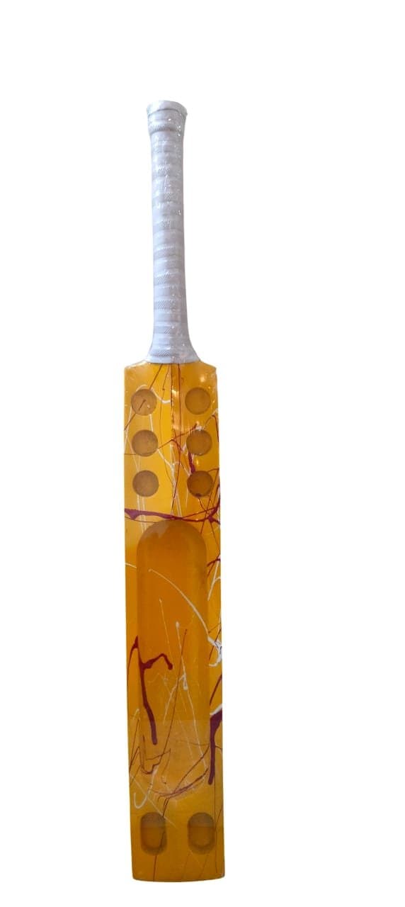 TNS Tennis bat-Kashmir Willow | Standard Size Cricket Bat | Lightweight | Soft & Medium Tennis Ball Play | Durable Rubber Grip | Fast Swing Groove Design
